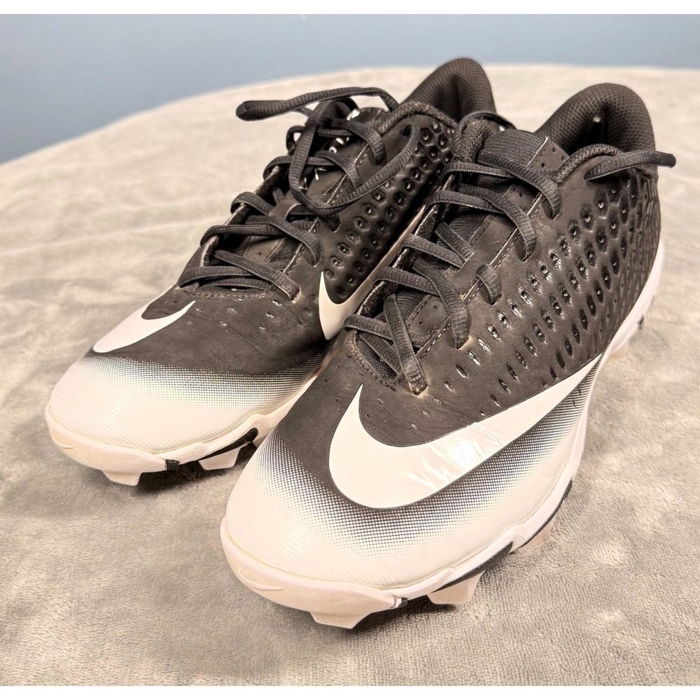 Nike Vapor Ultrafly Mens 8.5 Baseball Cleats Black White Molded
